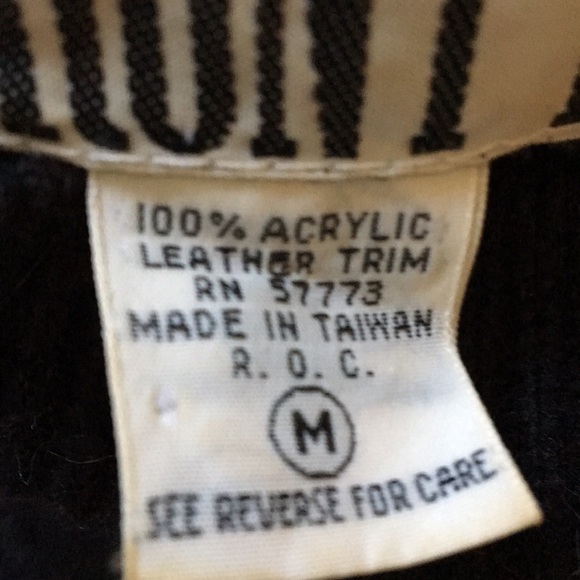 Vintage Cosby sweater leather accents sz m… - Picture 4 of 4